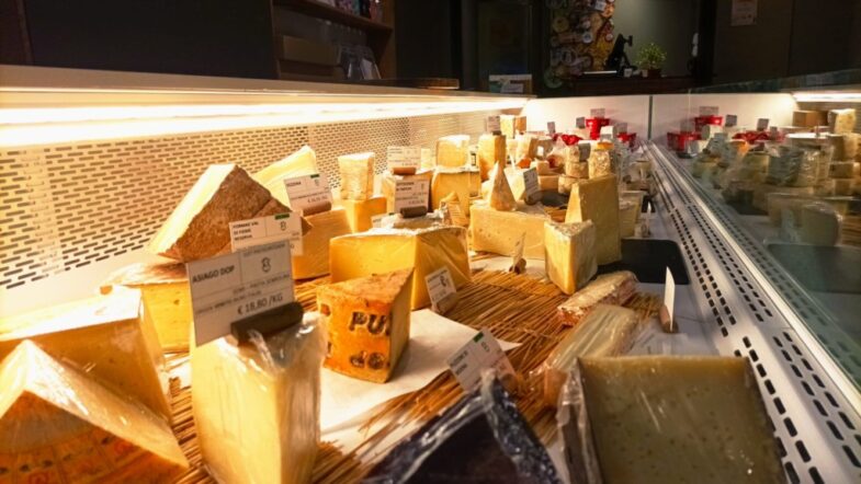 La gran selección de quesos italianos.