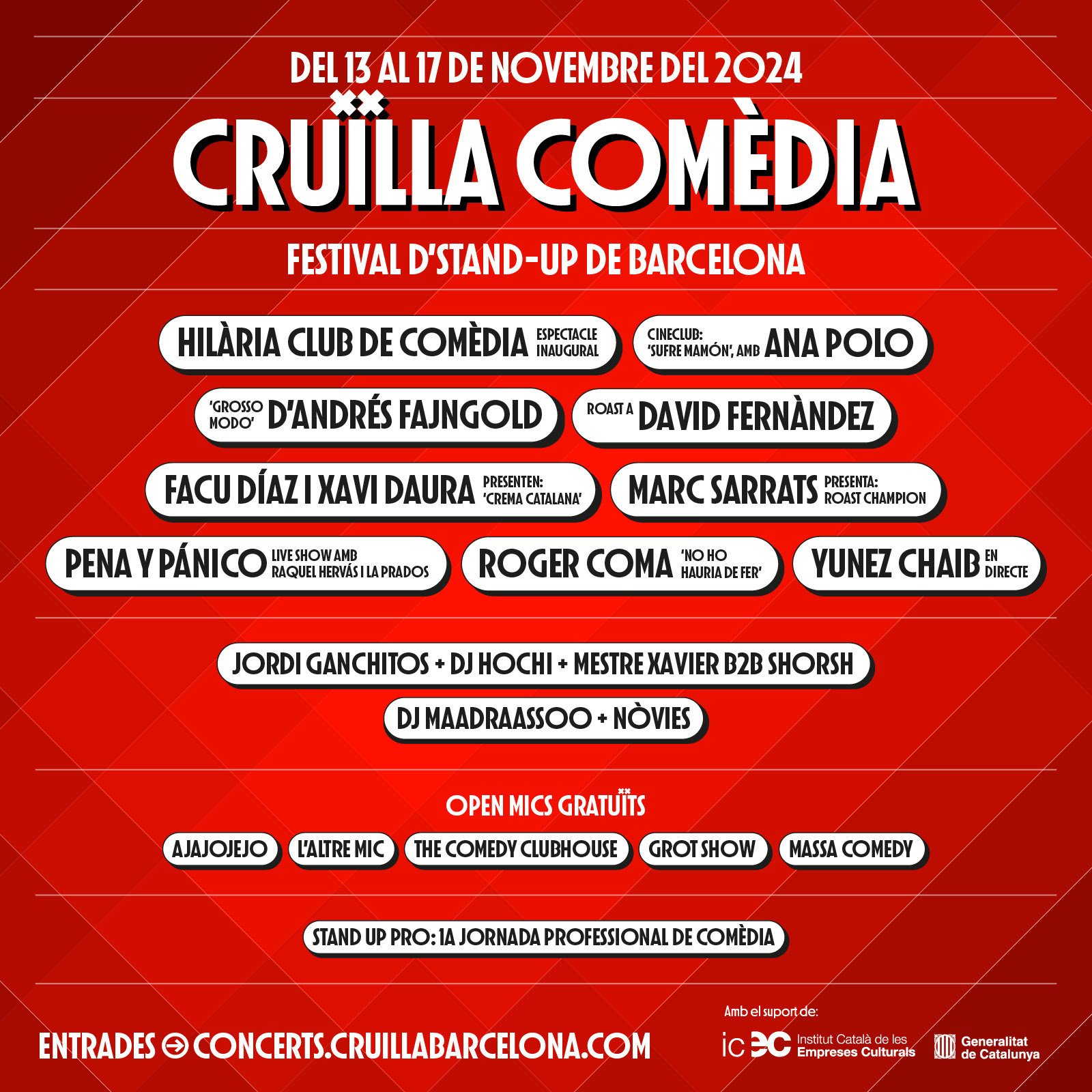 Cruïlla comedia 2024 cartel