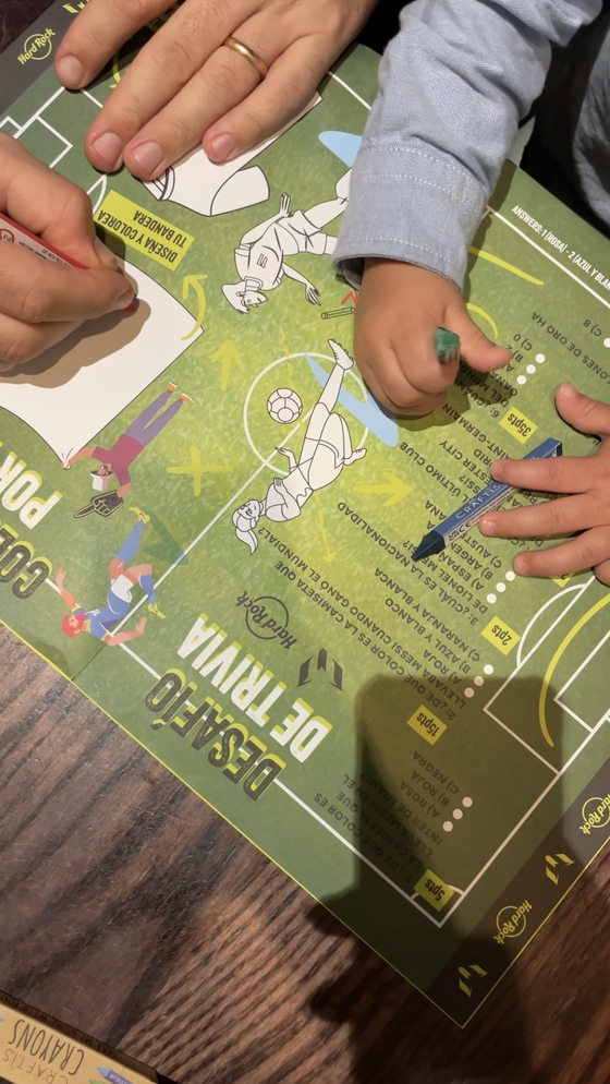 The Hard Rock Messi Kids Menu