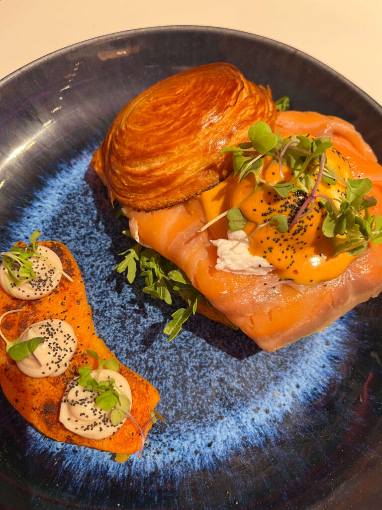 Benedict Croissant Roll. Berry Brunch